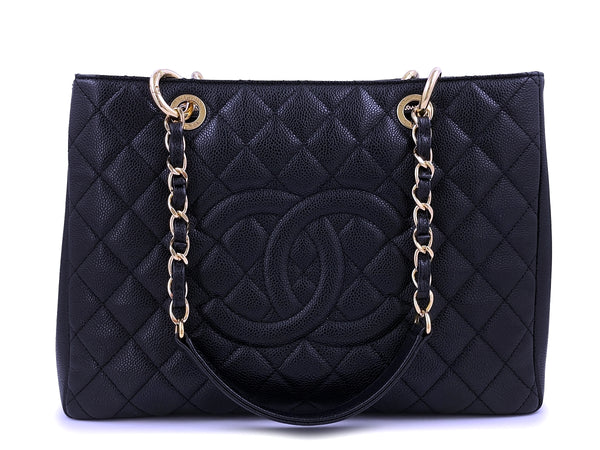 Chanel Black Caviar Grand Shopper Tote Bag GST GHW - Boutique Patina