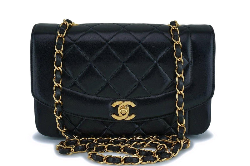 Chanel Vintage Black Lambskin Small Classic Diana Flap Bag 24k GHW – Boutique  Patina