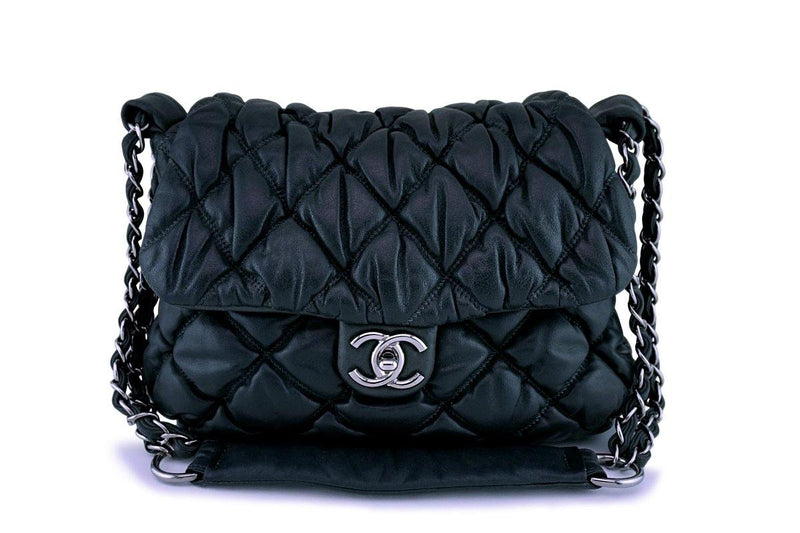 Chanel Gray-Black Jumbo Size Soft Bubble Quilt Flap Bag – Boutique Patina
