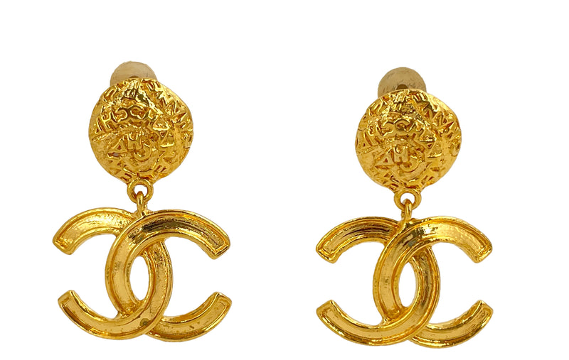 Pristine Chanel Vintage 95A CC Logo Dangle Earrings - Boutique Patina