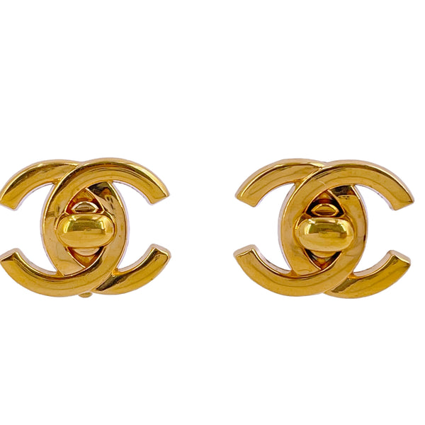 Chanel Vintage 96A Classic Turnlock Stud Earrings – Boutique Patina