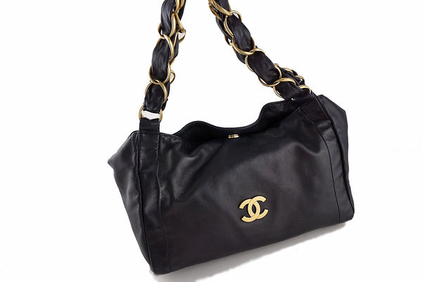 Chanel Black "Olsen" CC Ultra Soft Hobo Shoulder Tote Bag - Boutique Patina
