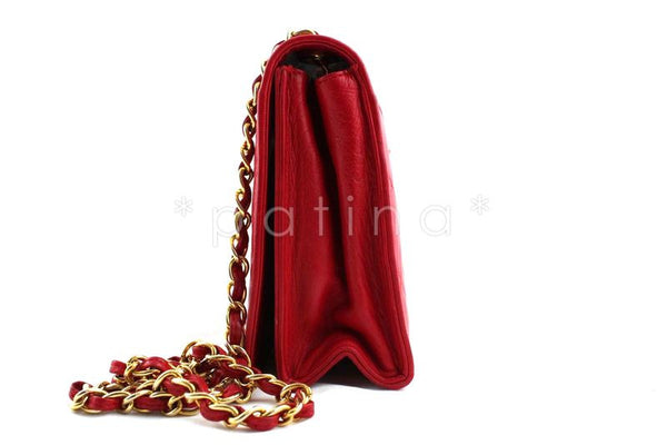 Chanel Red Quilted Vintage Timeless Classic Flap Bag - Boutique Patina