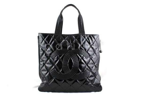 Chanel Black Large Patent Moscow Shopper Tote Bag - Boutique Patina
