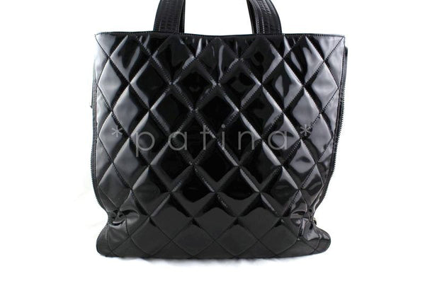 Chanel Black Large Patent Moscow Shopper Tote Bag - Boutique Patina