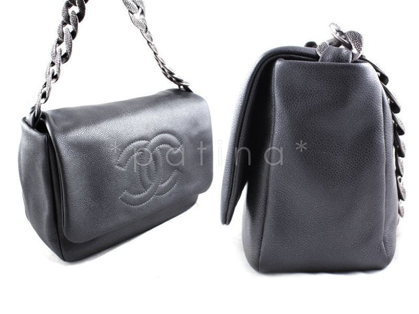 Chanel Gray Caviar 31 Timeless Flap Bag (New) - Boutique Patina