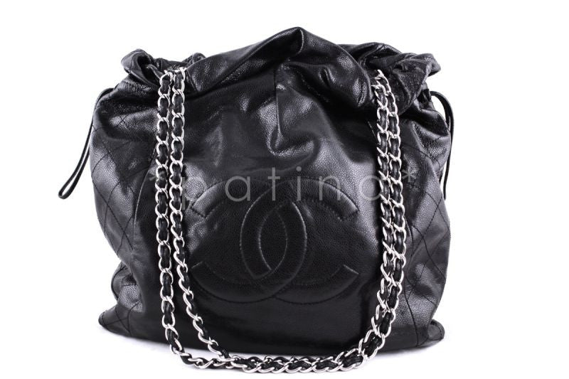 Chanel Black Soft Caviar Grand/Large Shopper Tote Bag - Boutique Patina