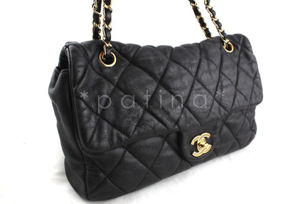 Chanel Black Lambskin Limited Classic Jumbo Soft Flap Bag - Boutique Patina