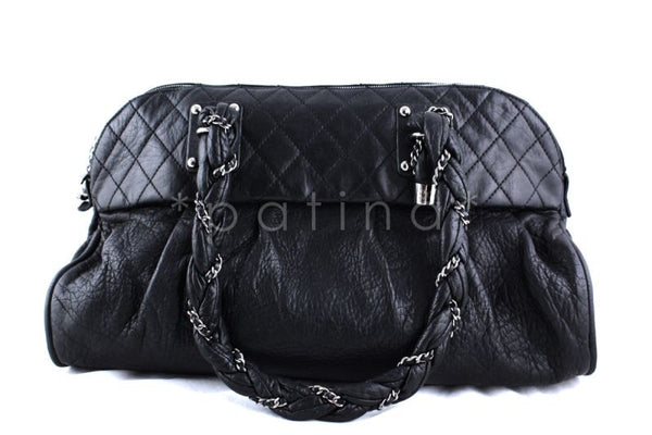 Chanel Black Soft Calfskin Large Lady Braid Tote Bag - Boutique Patina