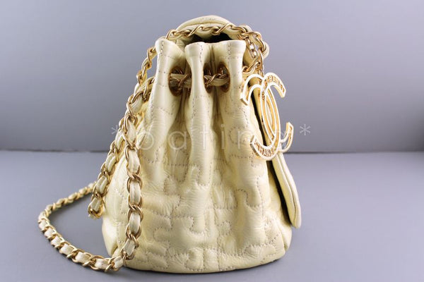 Chanel Ivory Jumbo Patent Puzzle Flap CC Charm Bag - Boutique Patina