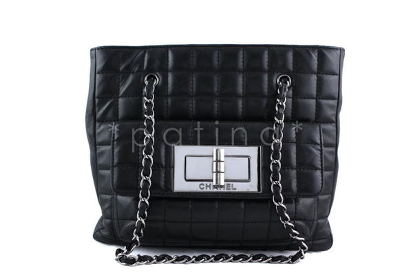 Chanel Black Giant Reissue Lock Pocket Flap Shopper Tote Bag PST - Boutique Patina