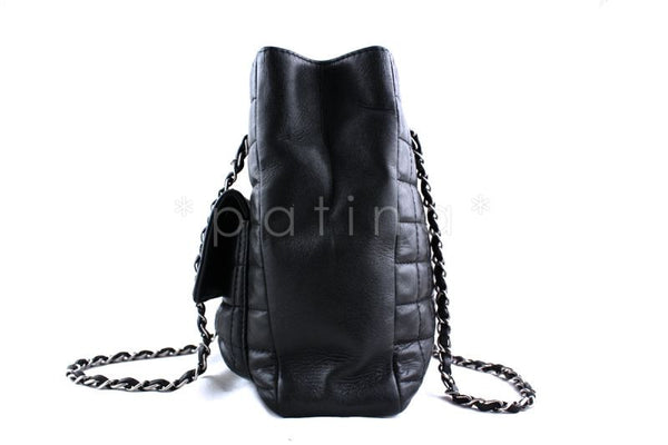 Chanel Black Giant Reissue Lock Pocket Flap Shopper Tote Bag PST - Boutique Patina