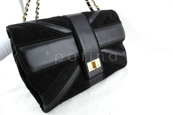 Chanel Black Limited Edition Union Jack Reissue Lock Flap Bag - Boutique Patina