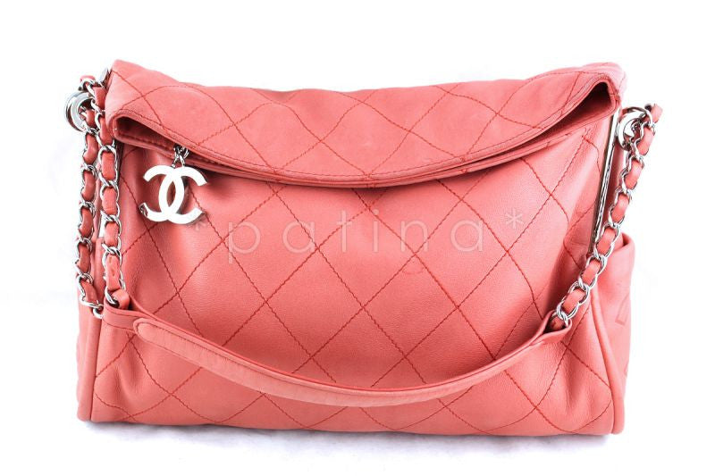 Chanel Coral Pink Lambskin Quilted Ultimate Soft Flap Bag