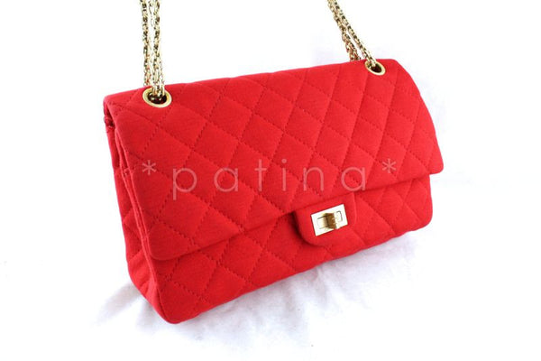 Chanel Red Quilted Canvas 2.55 Reissue Classic Double Flap 226 Bag - Boutique Patina
