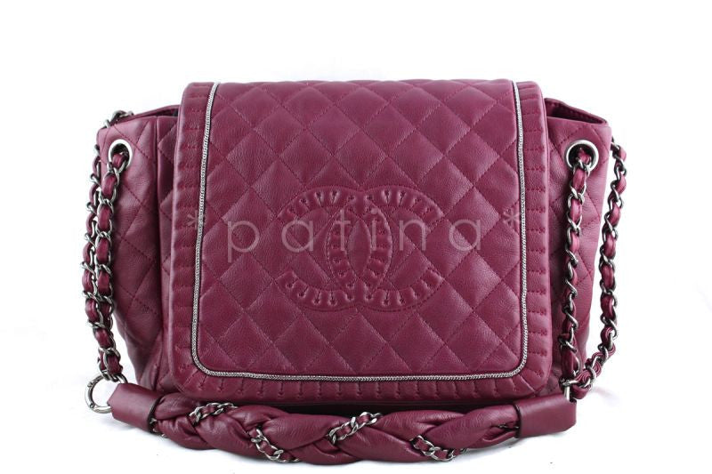 Chanel Dark Pink Istanbul Braided Chain Jumbo Flap Bag – Boutique Patina