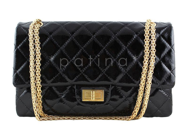 Chanel Black 12in. 227 Reissue 2.55 Jumbo Classic Double Flap Bag - Boutique Patina