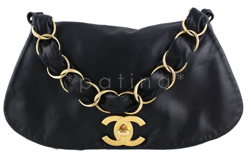 Chanel Black "Olson" Flap Ultra Soft w Oversized CCs Bag - Boutique Patina
