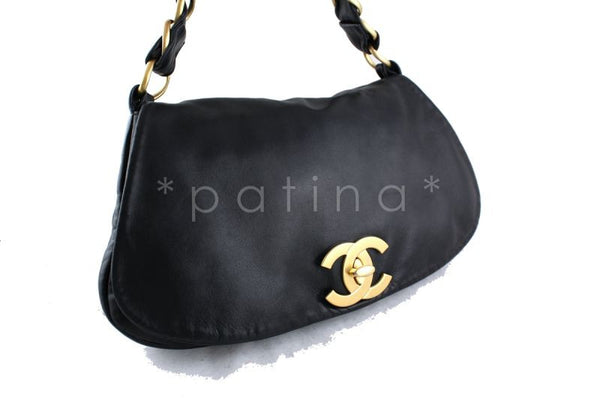 Chanel Black "Olson" Flap Ultra Soft w Oversized CCs Bag - Boutique Patina
