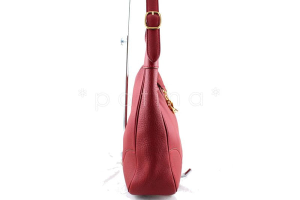 Hermes Rouge Vif Trim II Hobo Bag - Boutique Patina