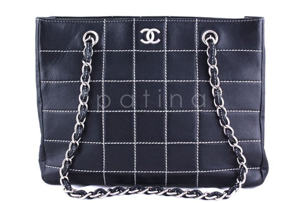Chanel Black Large Contrast Stitch Quilted Drawstring Bag – Boutique Patina