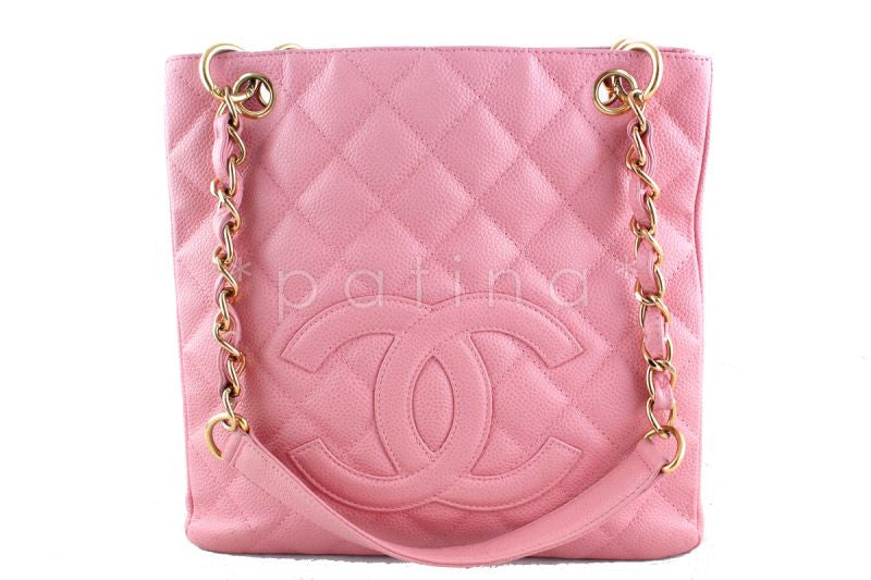 Chanel Beige Clair Quilted Caviar Leather Petite Shopping Tote Bag -  Yoogi's Closet