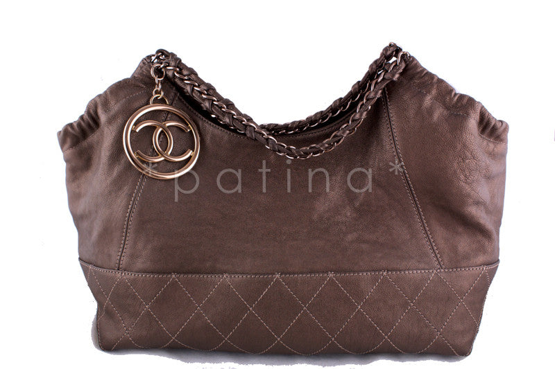 Chanel Bronze Coco Cabas Tote Bag, Rose Gold - Boutique Patina