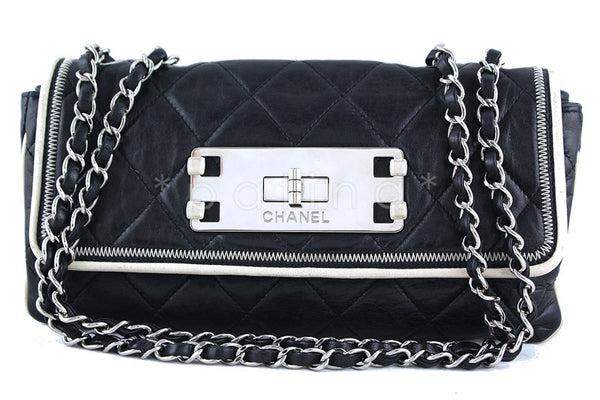 Chanel Black 10in. Flap, East West Giant Reissue Lock East West Bag - Boutique Patina