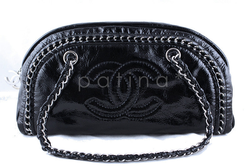 Chanel Mini Butterfly Bag Black Lambskin Leather - Silver Hardware