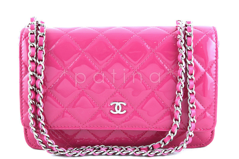 Chanel Quilted Clutch - RvceShops's Closet - Choco Chanel Pink Quilted  Patent Leather Classic WOC Clutch Bag
