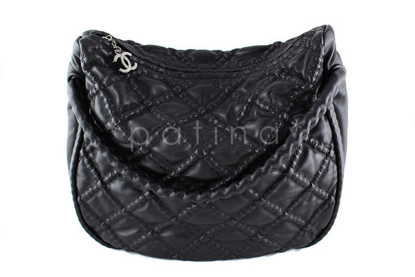 Chanel Black Hidden Chain Soft Quilted Hobo Tote Bag - Boutique Patina