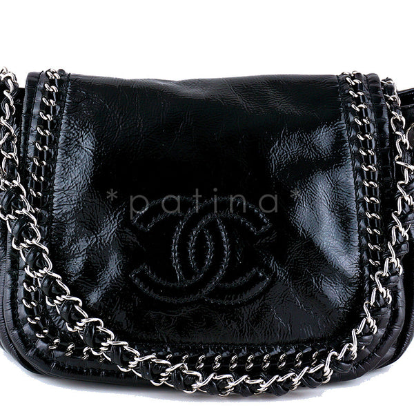 Chanel Black Patent Luxury Ligne Jumbo Flap Bag – Boutique Patina