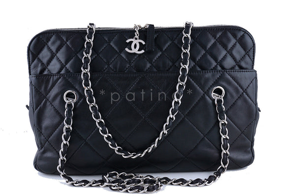 Chanel Camera In Business Tote CC Charm Black Classic Quilted  Bag - Boutique Patina