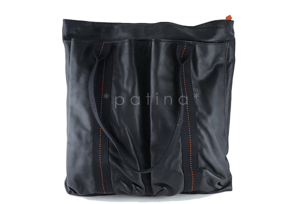 Hermes Black Caravan GM Soft Leather Tote Travel Bag - Boutique Patina
