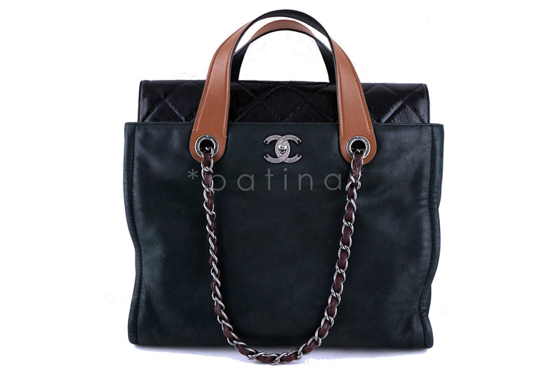 Chanel Black In the Mix Portobello Soft CC Turnlock Tote Bag - Boutique Patina