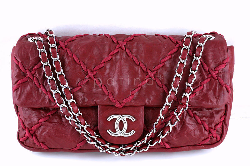 Chanel Red Jumbo Ultra Stitch Classic Flap Bag - Boutique Patina