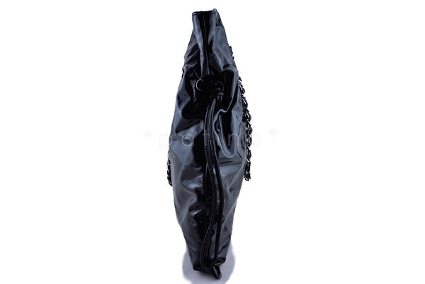 Chanel Black Jumbo Patent Bon Bons Shopper Tote Bag - Boutique Patina