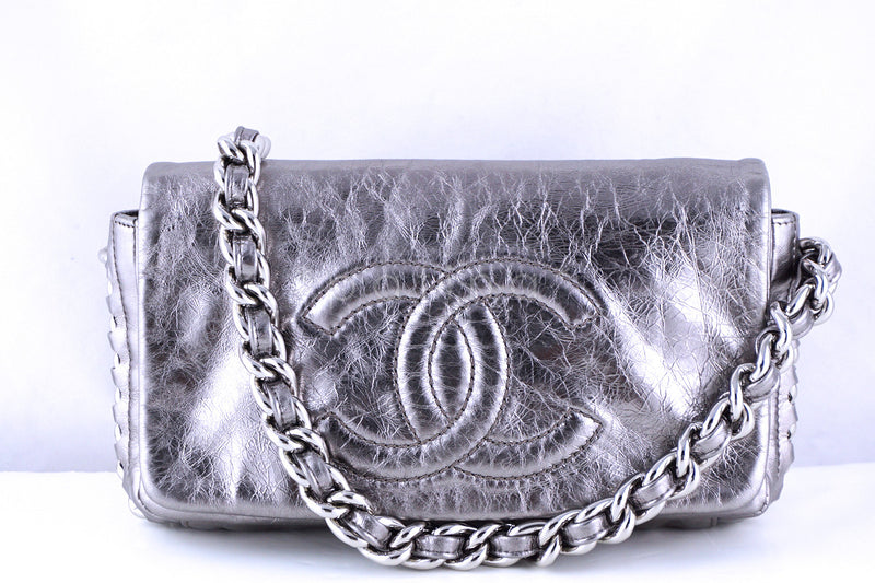 CHANEL, Bags, Chanel Luxe Metallic Sliver Flap Bag