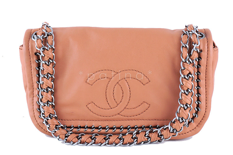 Chanel Camel Beige Classic Luxury Ligne Flap Bag - Boutique Patina