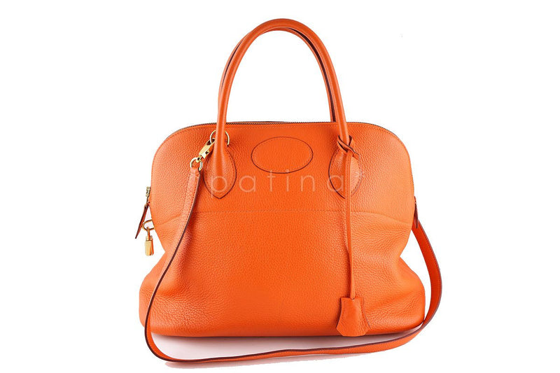 Hermes Orange 35/37cm Bolide Shoulder Tote Bag - Boutique Patina