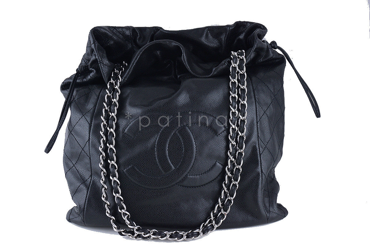 Chanel Black Soft Caviar Large Logo Tote Bag – Boutique Patina
