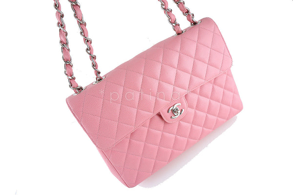 Chanel Pink Caviar Jumbo Quilted Classic 2.55 Flap Bag - Boutique Patina