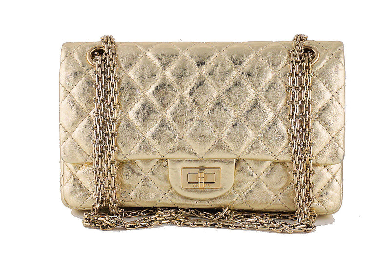 Chanel Gold Classic Reissue 2.55 Double Flap 224 Bag - Boutique Patina