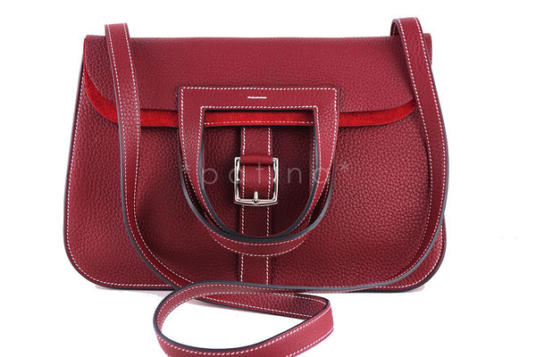 Hermes Rouge H Halzan 4-way Buckled Shoulder Bag - Boutique Patina