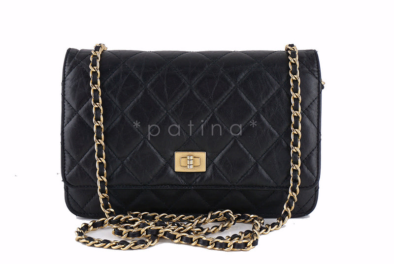 Chanel Black Classic Reissue WOC Wallet on Chain Bag - Boutique Patina