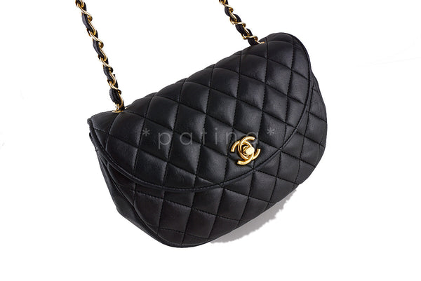 Chanel Vintage Black Rounded Classic Quilted Mini Flap Bag - Boutique Patina