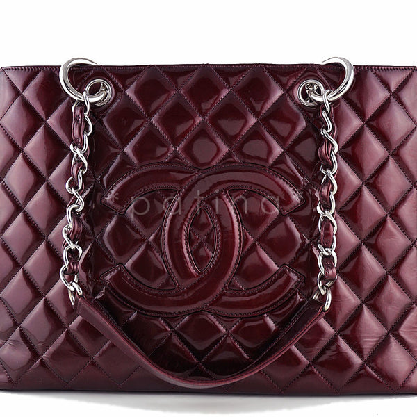 CHANEL Grand Shopping Tote (GST) Red Caviar with Silver Hardware 2011