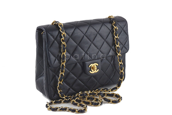 Chanel Vintage Black Lambskin Small Classic Quilted Flap Bag - Boutique Patina