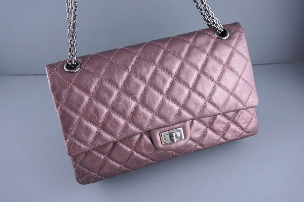 Chanel Metallic Rose Pink 226 Classic Reissue 2.55 Flap Bag - Boutique Patina