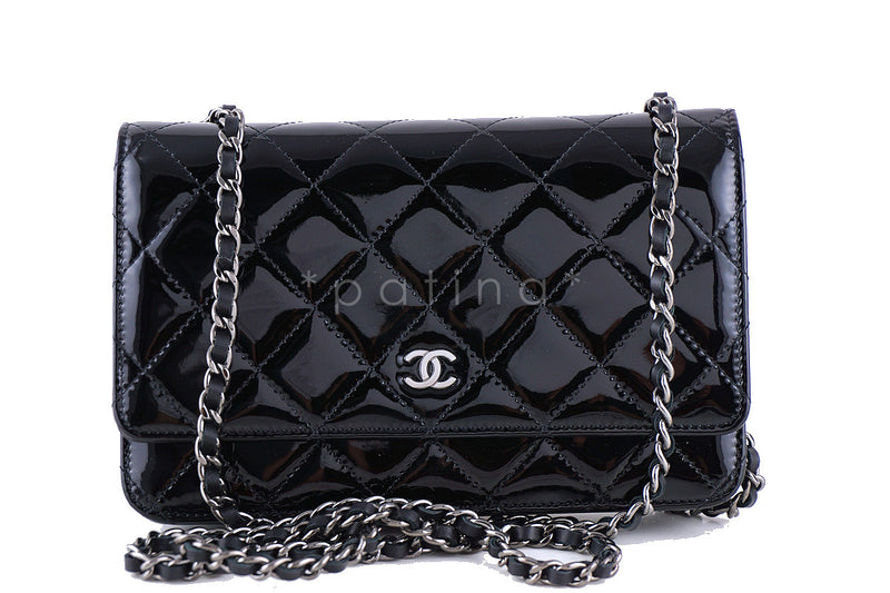 Chanel Quilted Wallet on Chain in Patent